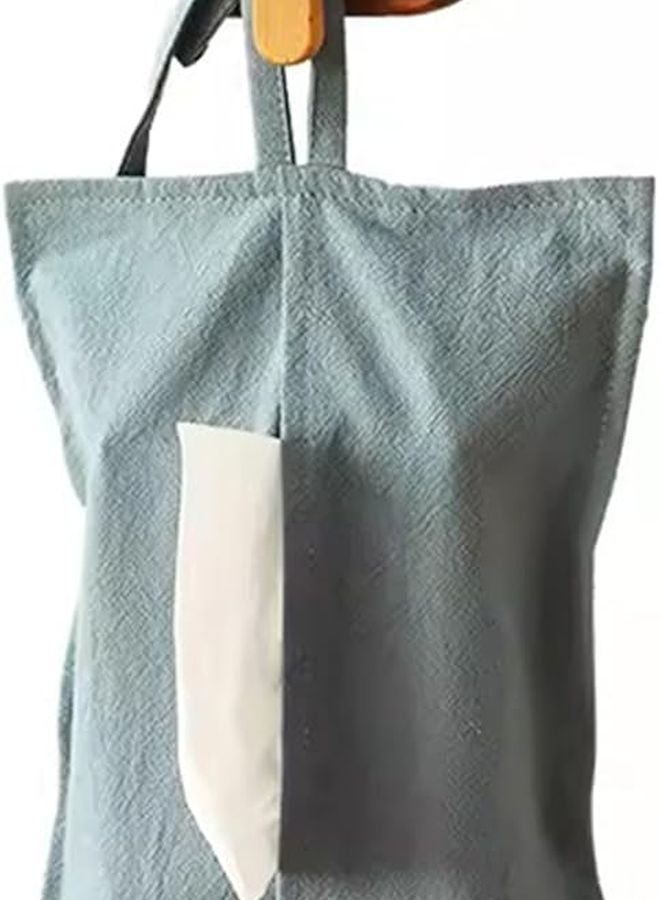 Blue Washable Cloth Tissue Box Organizer Decorative Household Essential - Image 1